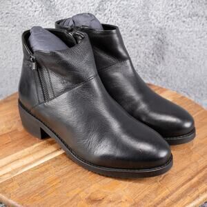 Softwalk Roselle Ankle Boots, Black Leather, Women's 7.5 W7